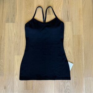 Lululemon Power Y Tank Size 4 Black NWT